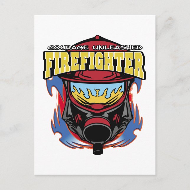 Firefighter Courage Postcard (Front)