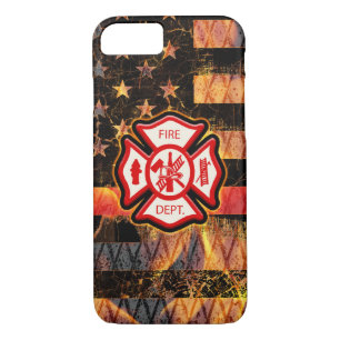 Firefighter Cross and Flames iPhone 8/7 Case