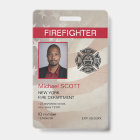 Firefighter Custom Employee Photo Barcode ID