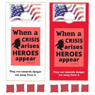 Firefighter Custom HEROES APPEAR Collectible Cornhole Set