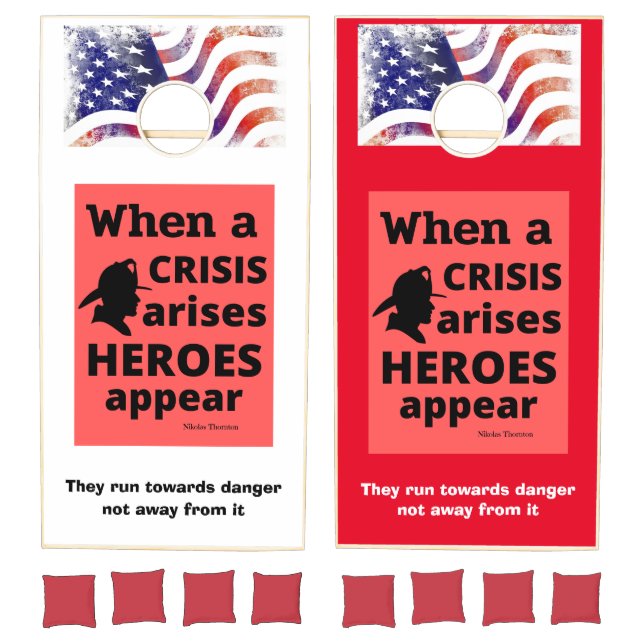 Firefighter Custom HEROES APPEAR Collectible Cornhole Set (Set)