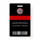 Firefighter Custom Logo Photo Professional ID Card