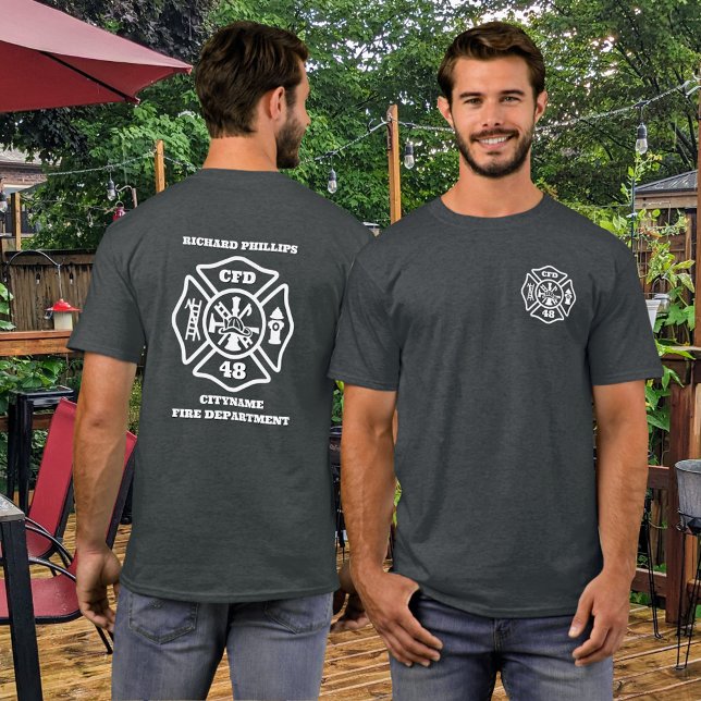 Firefighter Custom Maltese Cross Personalized T-Shirt (Creator Uploaded)