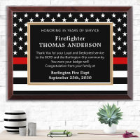 Firefighter Custom Retirement Thin Red Line Flag