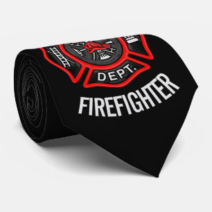 Firefighter Custom Text Name COLOR Neck Tie