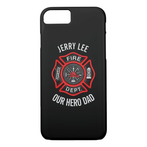 Firefighter Custom Text Name Personalized iPhone 87 Case