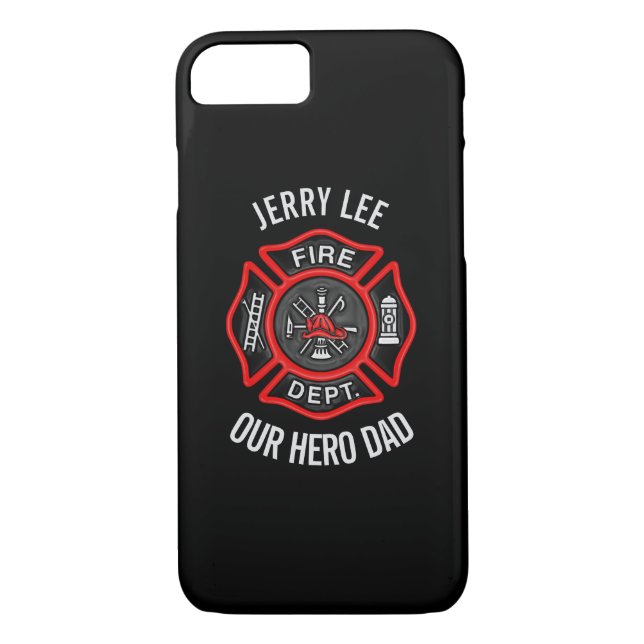 Firefighter Custom Text Name Personalized Case-Mate iPhone Case (Back)