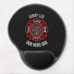 Firefighter Custom Text Name Personalized Gel Mouse Pad at Zazzle