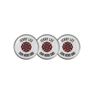 Firefighter Custom Text Name Personalized Golf Ball Marker