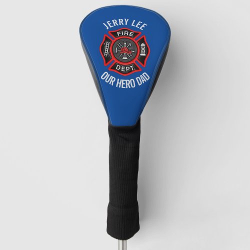 Firefighter Custom Text Name Personalized Golf Head Cover