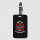 Firefighter Custom Text Name Personalized Luggage Tag at Zazzle