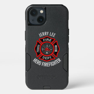Firefighter Custom Text Name Personalized iPhone 13 Case