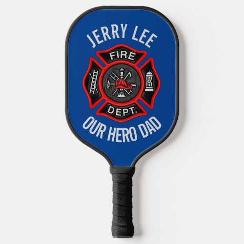 Firefighter Custom Text Name Personalized Pickleball Paddle