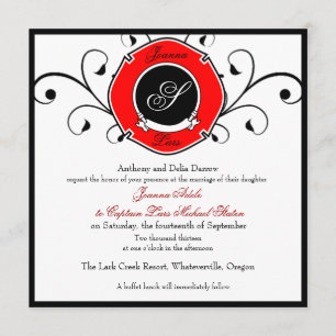 Firefighter Custom Wedding Invitations