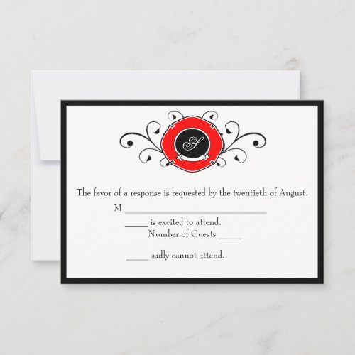 Firefighter Custom Wedding RSVP Cards