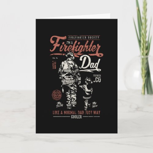 Firefighter Dad Card