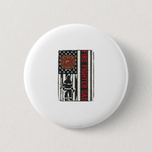 Firefighter Dad Distressed Flag Vector Design_1 Button