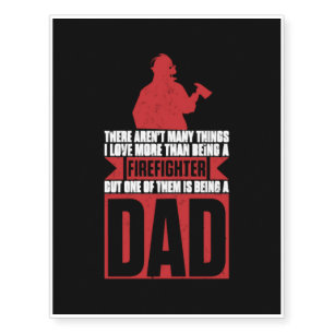 Firefighter Dad Fathers Day Emergency Services Temporary Tattoos