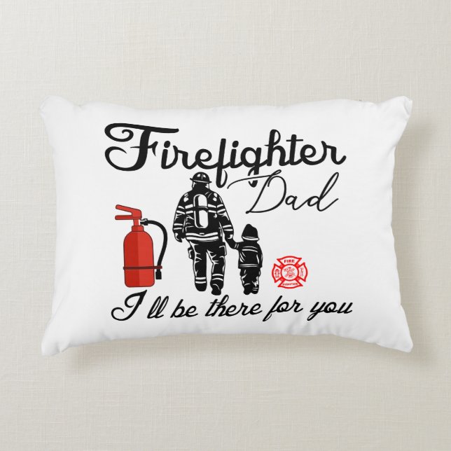Firefighter Dad | Father's Day Gifts Accent Pillow (Front)