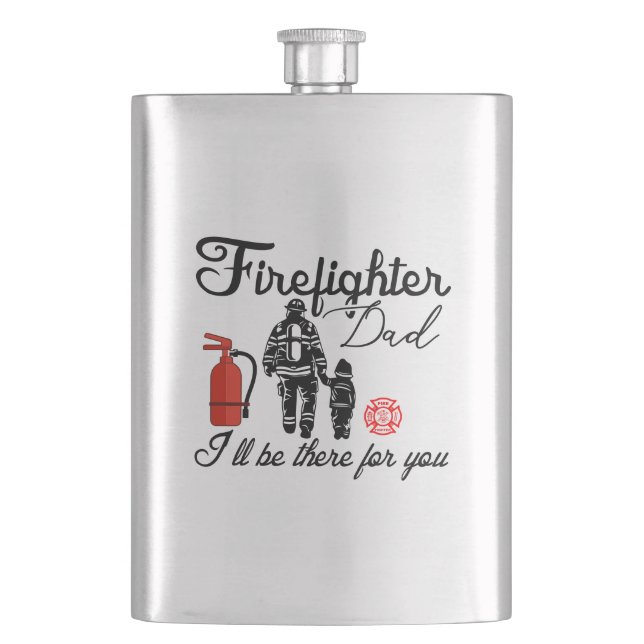 Firefighter Dad | Father's Day Gifts Flask (Front)