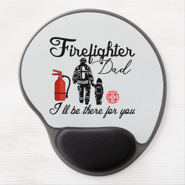 Firefighter Dad | Father's Day Gifts Gel Mouse Pad (Front)