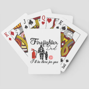 Firefighter Dad Father's Day Gifts Poker Cards