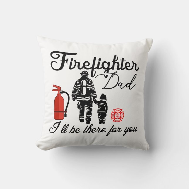 Firefighter Dad | Father's Day Gifts Throw Pillow (Front)