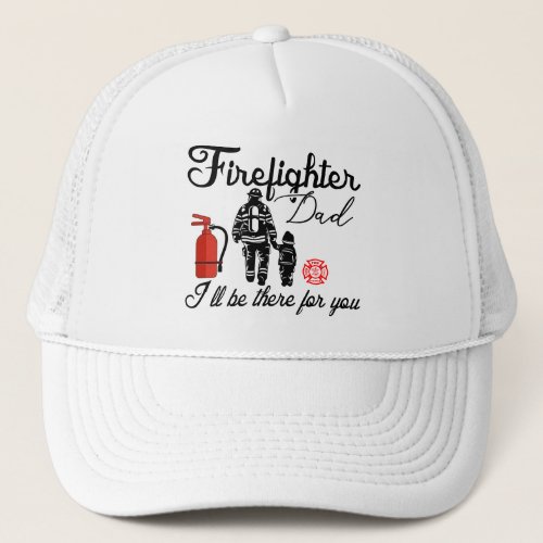 Firefighter Dad  Fathers Day Gifts Trucker Hat