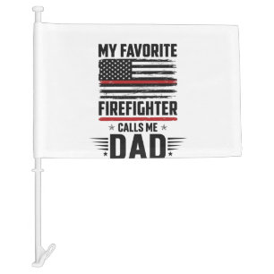 Firefighter Dad Flag Vintage Engraving Design_1