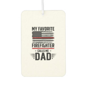 Firefighter Dad Flag Vintage Engraving Design_1 Air Freshener