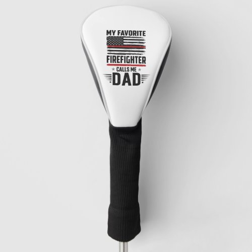 Firefighter Dad Flag Vintage Engraving Design_1 Golf Head Cover