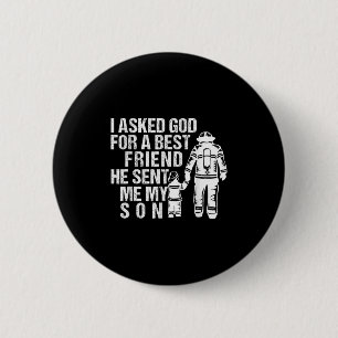 Firefighter Dad Son Quote New Daddy Fireman Dad Fa Button