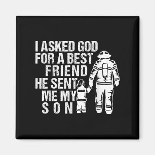 Firefighter Dad Son Quote New Daddy Fireman Dad Fa Magnet