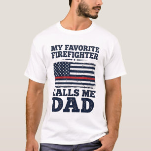 Firefighter Dad Vintage Flag Shirt Design_1