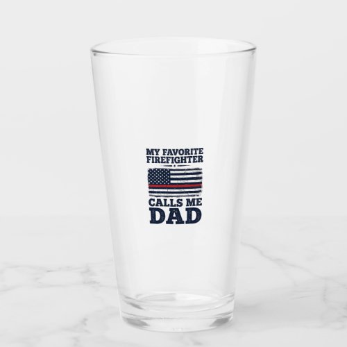 Firefighter Dad Vintage Flag Shirt Design_1 Glass