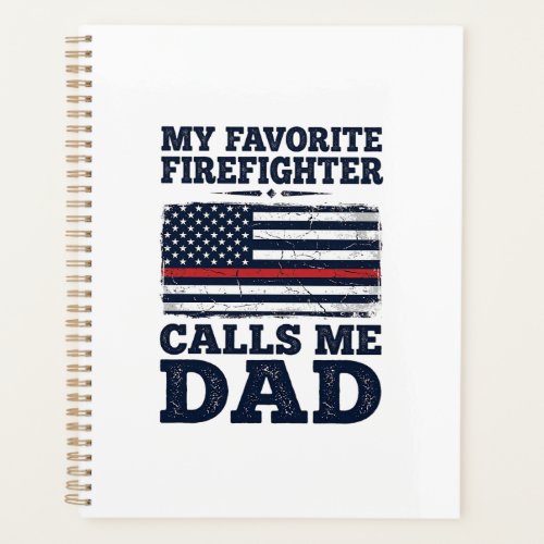 Firefighter Dad Vintage Flag Shirt Design_1 Planner