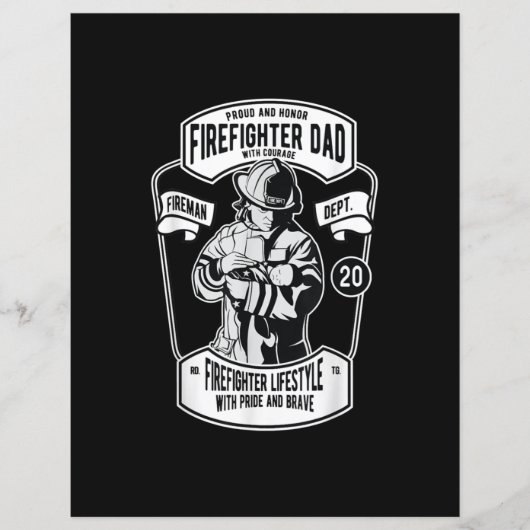 Firefighter Dad With Courage Lifestyle With Pride (Front)