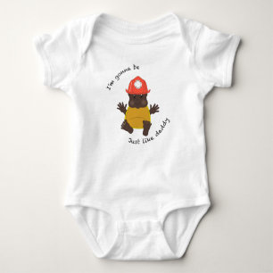 Firefighter daddy baby bodysuit