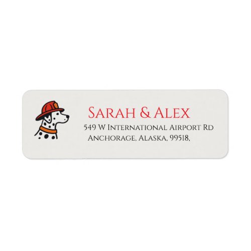 Firefighter Dalmatian Label