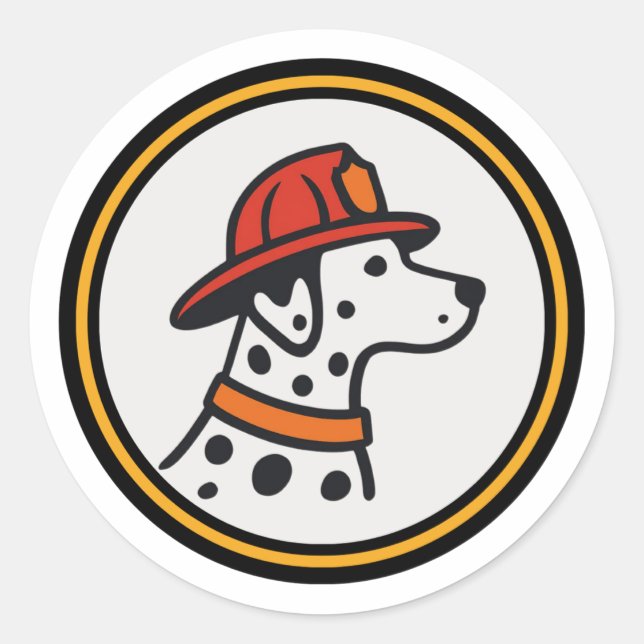 Firefighter Dalmatian Sticker (Front)