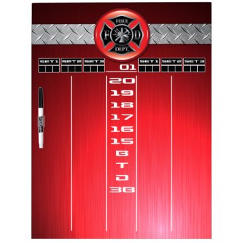 Firefighter Darts Scoreboard Dry Erase Board by mydartshirts at Zazzle