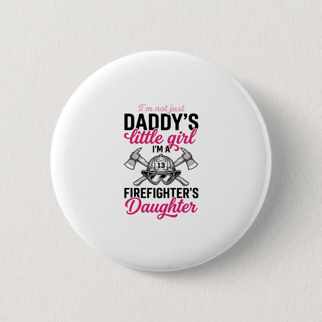 Firefighter Daughter Quote Vector Shirt Design_1 Button (Front)