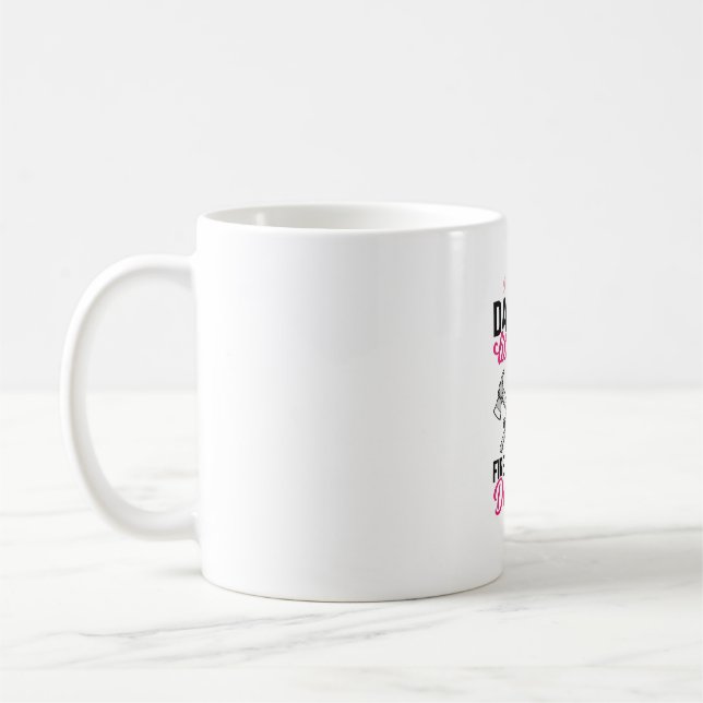 Firefighter Daughter Quote Vector Shirt Design_1 Coffee Mug (Left)