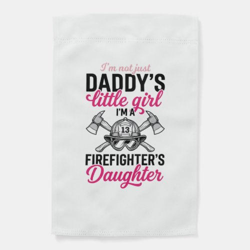 Firefighter Daughter Quote Vector Shirt Design_1 Garden Flag