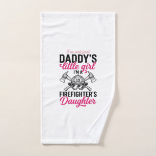 Firefighter Daughter Quote Vector Shirt Design_1 Hand Towel