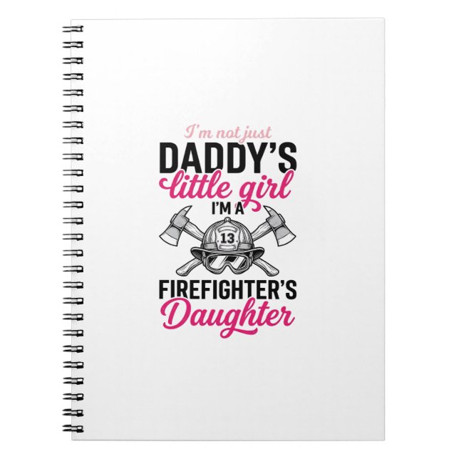 Firefighter Daughter Quote Vector Shirt Design_1 Notebook (Front)