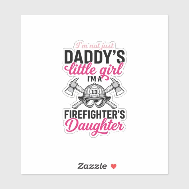 Firefighter Daughter Quote Vector Shirt Design_1 Sticker (Sheet)