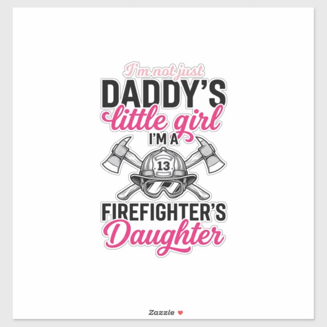 Firefighter Daughter Quote Vector Shirt Design_1 Sticker (Sheet)