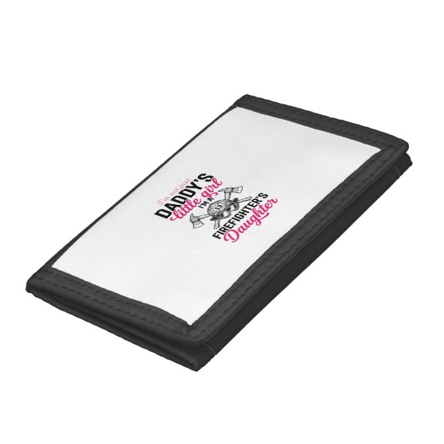 Firefighter Daughter Quote Vector Shirt Design_1 Trifold Wallet (Bottom)