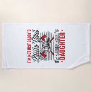 Firefighter Daughter Vintage Beach Towel